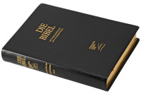 Allemand, Bible Schlachter 2000 d'étude - Fibrocuir, tranche or, noir