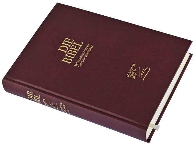 ALLEMAND, BIBLE SCHLACHTER 2000, ÉTUDE, RELIÉE, GRENAT