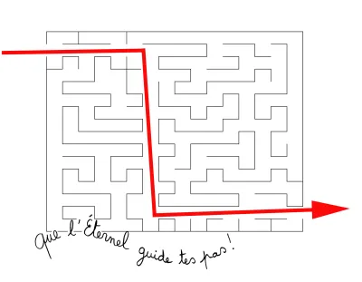 CARTE POSTALE "QUE L'ÉTERNEL GUIDE TES PAS !"