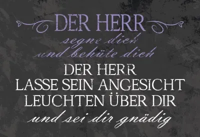 Wandschmuckschild "Der Herr segne dich und behüte dich.."
