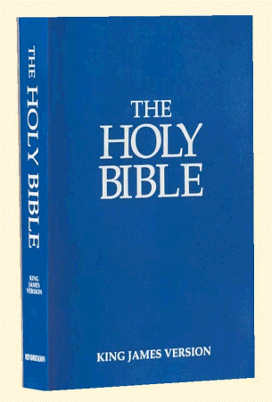 Anglais, Bible KJV, souple, bleue, economy
