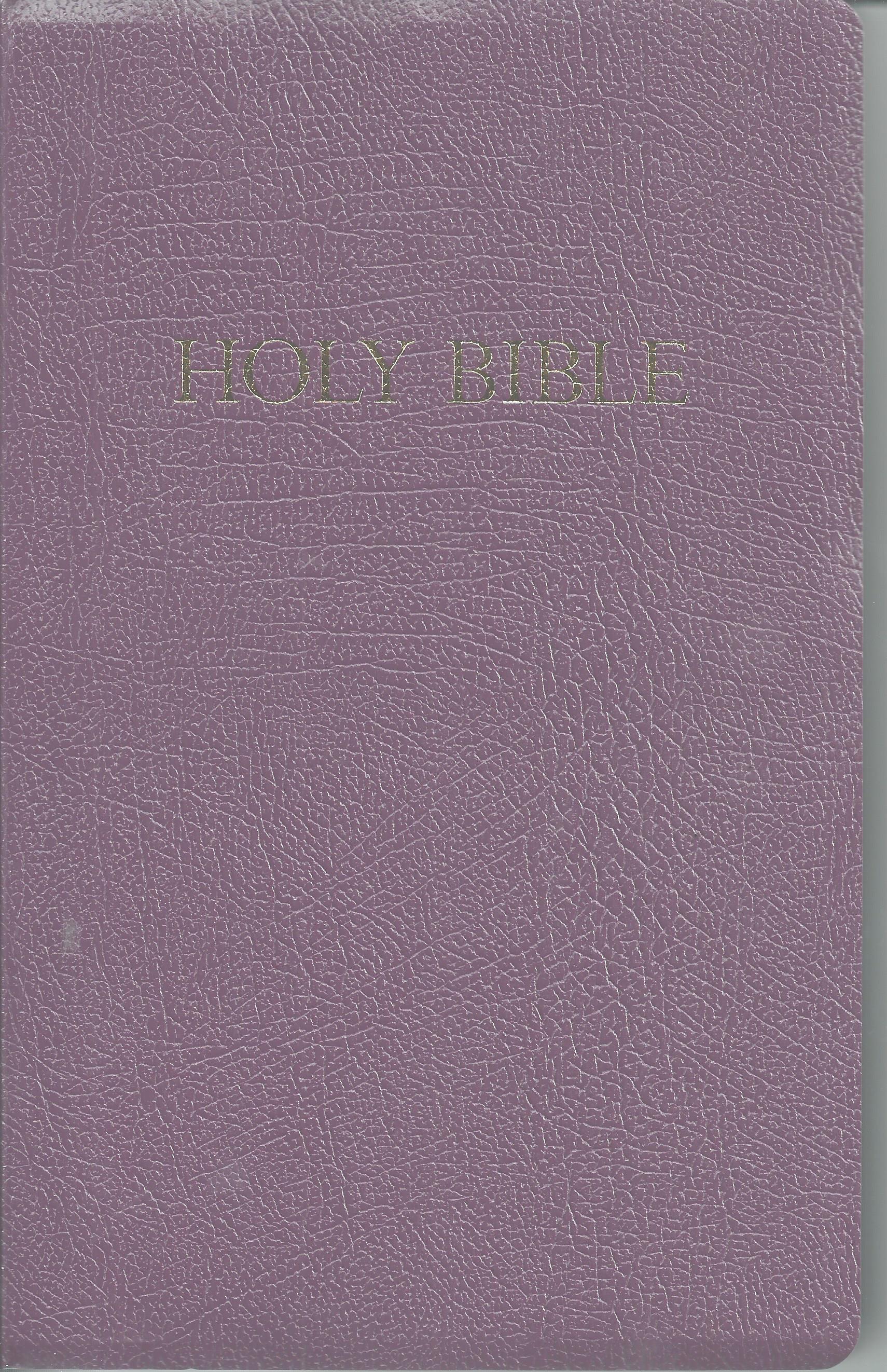 Anglais, Bible KJV, gift & award - purple, imitation cuir
