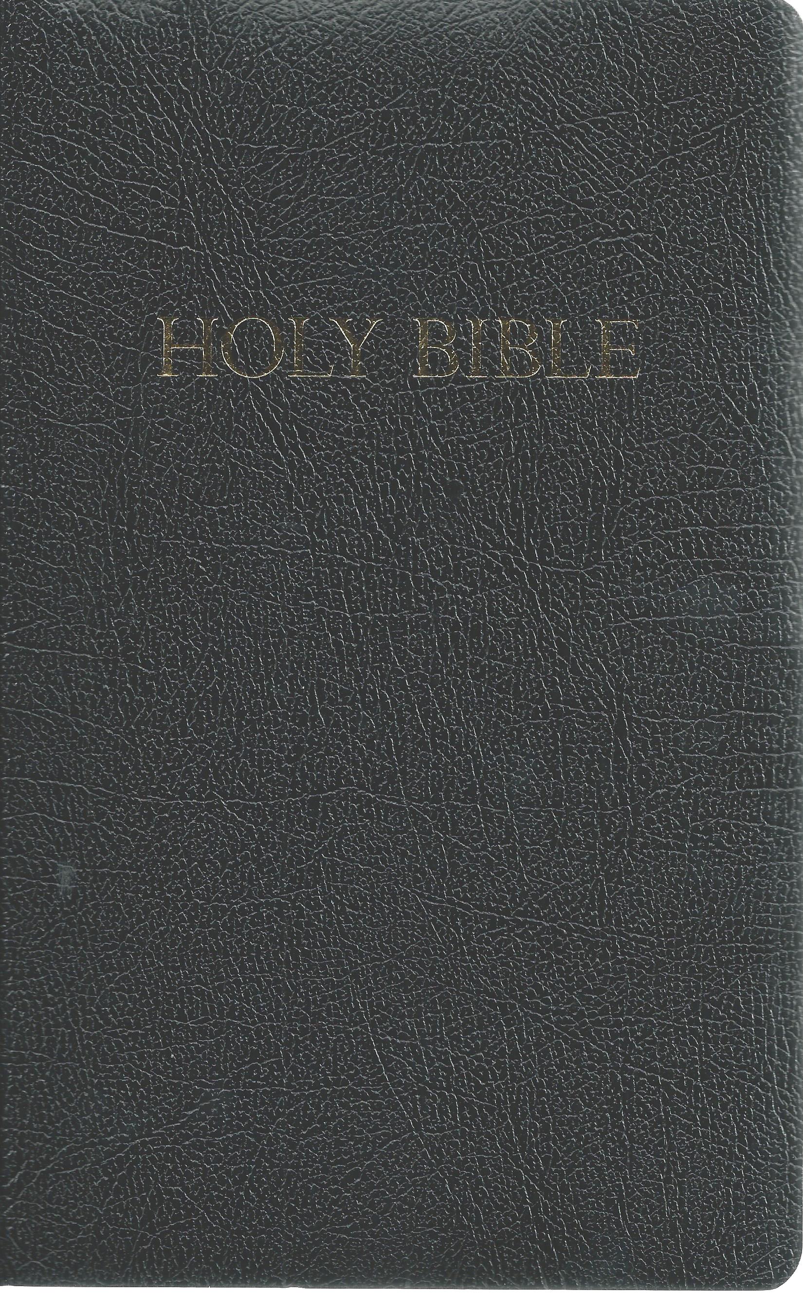 Anglais Bible, gift & award, noir, imitation cuir - King James Version