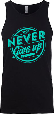 WE NEVER GIVE UP - DÉBARDEUR HOMMES - TAILLE XL