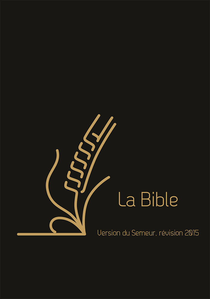 Bible Semeur 2015, compacte, noire - couverture souple, cuir, tranche or et onglets
