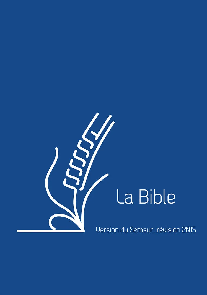 Bible Semeur 2015, de poche, bleue - couverture souple, vivella, avec zipper