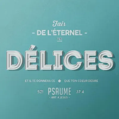 Tableau en métal - «Fais de l'Éternel tes délices…»