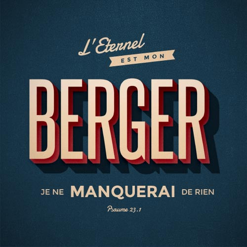 Tableau « L'Éternel est mon berger […] » - Psaume 23.1