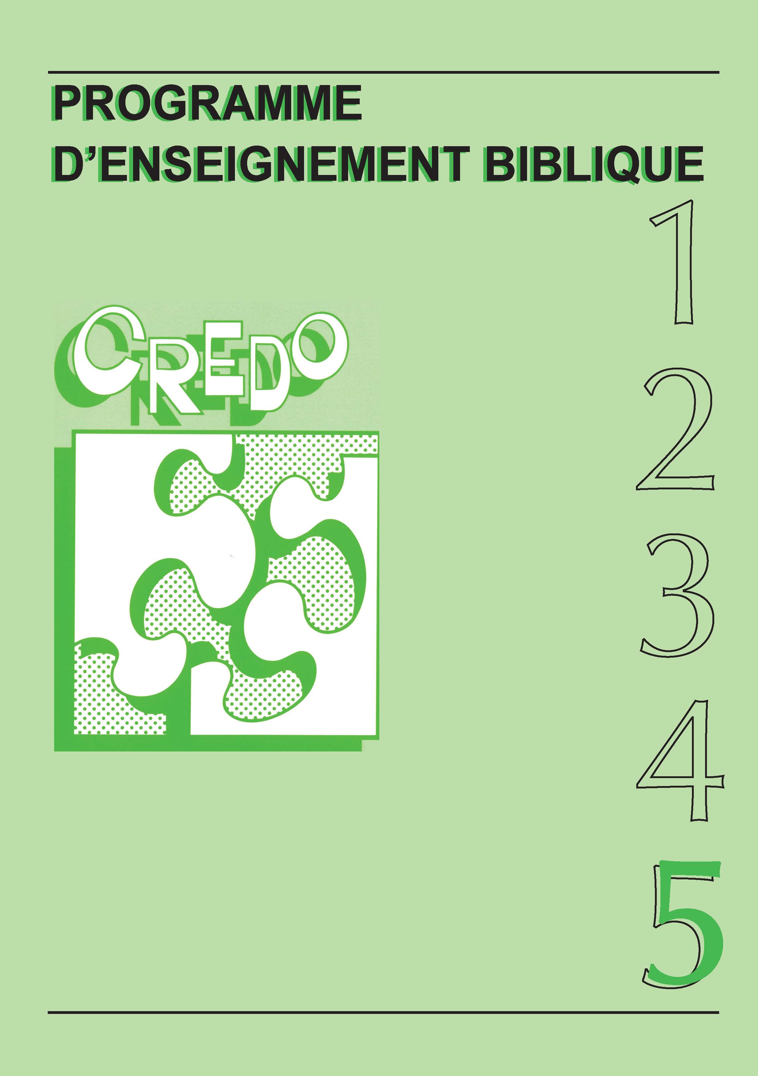 Credo 5 - Programme d'enseignement biblique