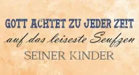 Wandschmuckschild Gott achtet zu jeder Zeit