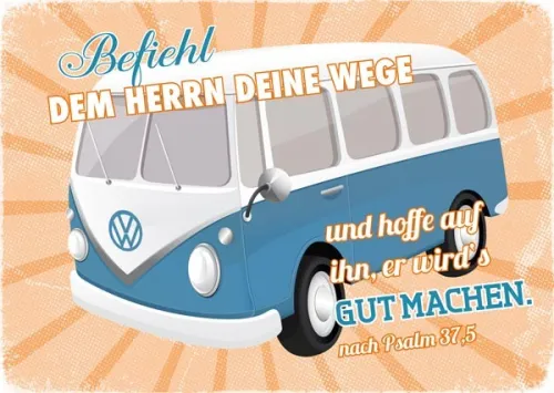 Pk Alter VW Bus 12 Stück - Postkarte