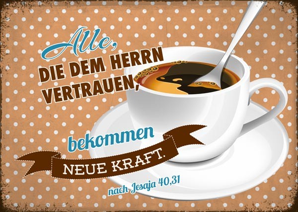 PK TASSE MIT KAFFEE SERIE 12 STÜCK - POSTKARTE