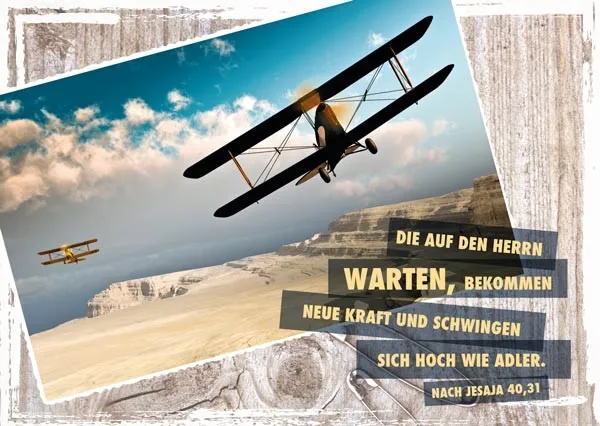 PK ZWEI FLUGZEUGE 12 STÜCK - POSTKARTE