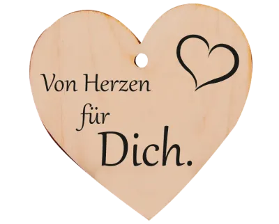 Holzherz Von Herzen für dich!