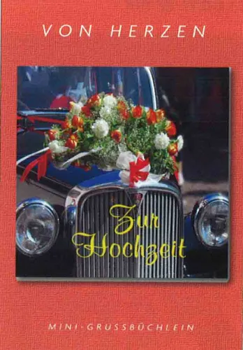 KARTE MIT MINI-GRUSSBÜCHLEIN - ZUR HOCHZEIT