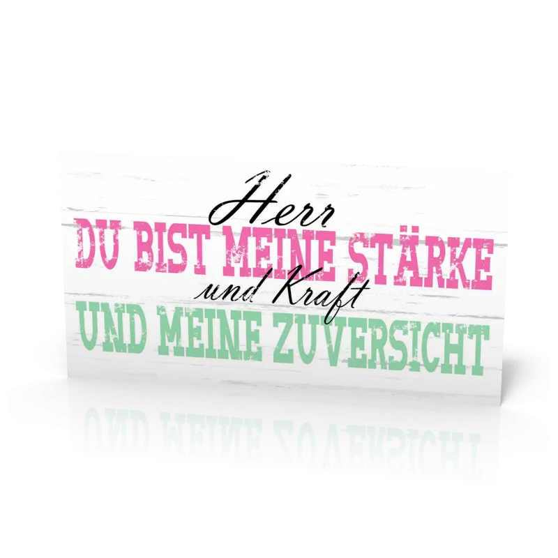 Wandschmuckschild Vintage "Herr, du bist meine Stärke…"