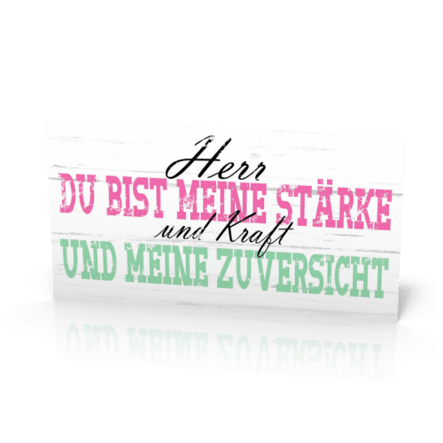 Wandschmuckschild Vintage "Herr, du bist meine Stärke…"