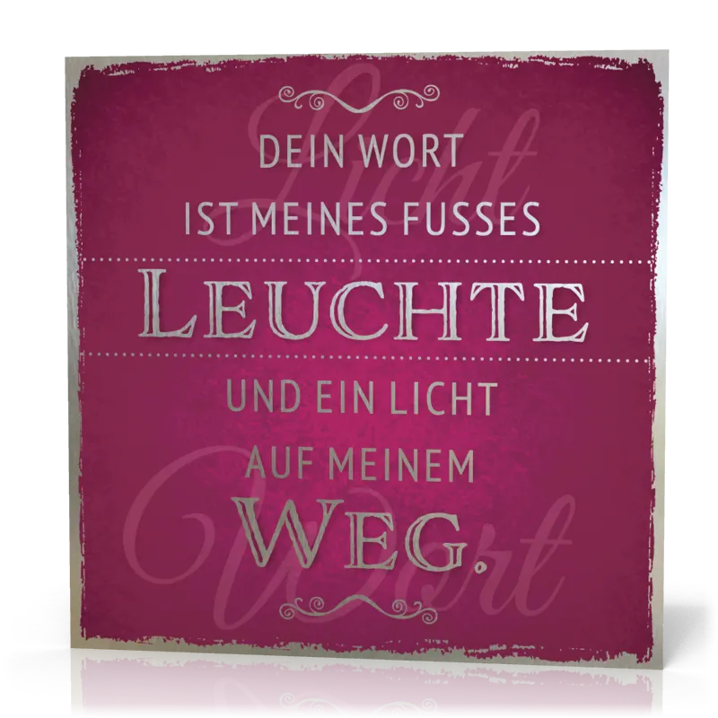Metalltafel Ein Licht auf meinem Weg - 13 x 13 cm