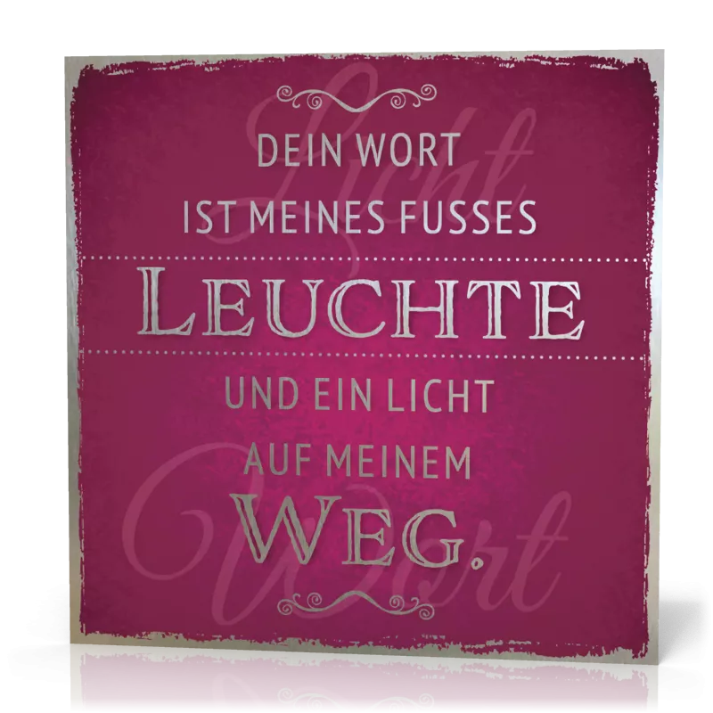 Metalltafel Ein Licht auf meinem Weg - 13 x 13 cm
