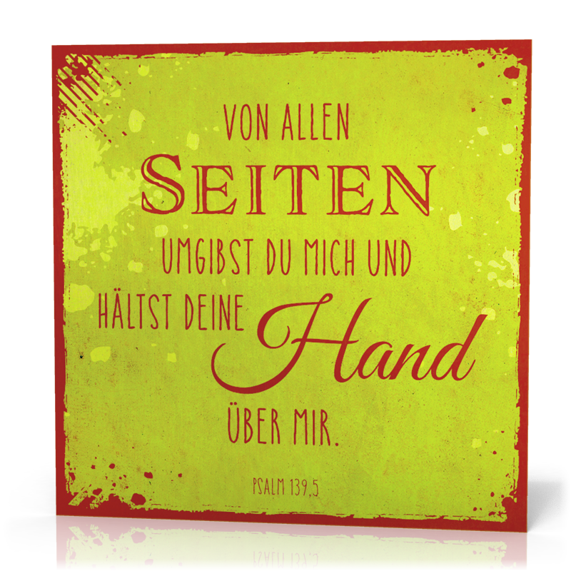 Metalltafel Von allen Seiten… - 13 x 13 cm