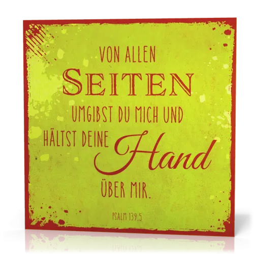 Metalltafel Von allen Seiten… - 13 x 13 cm