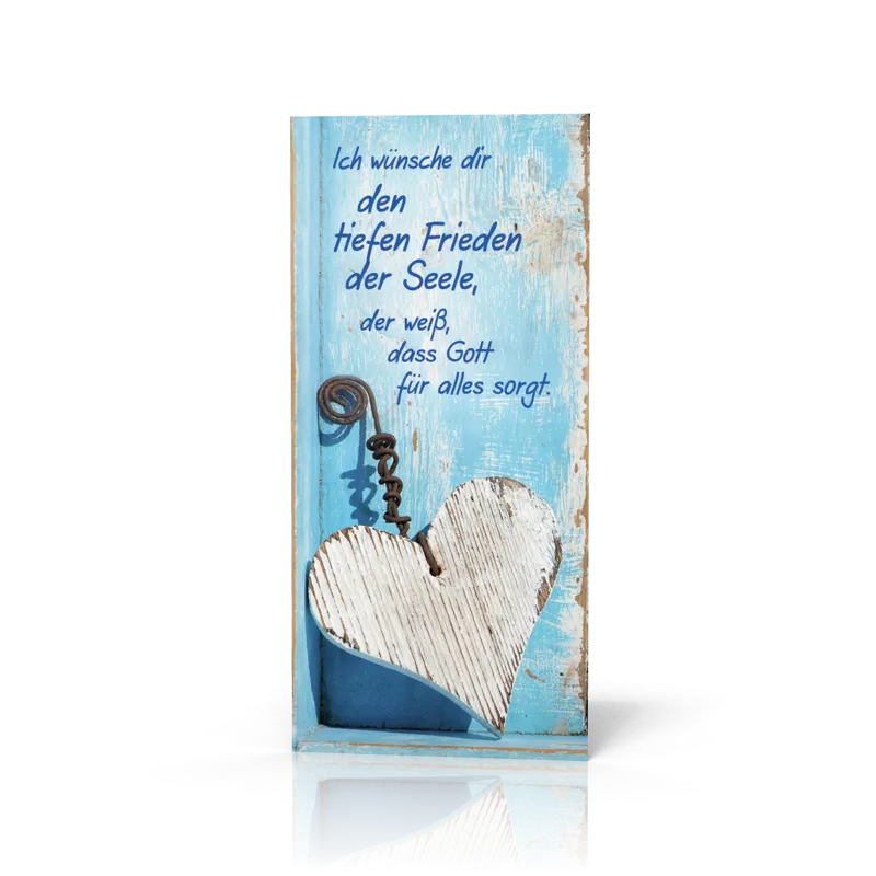 Magnet Lesezeichen Weisses Holzherz