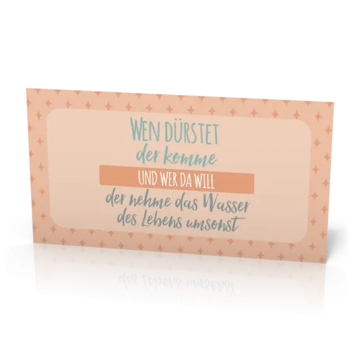 Wandschmuckschild Wen dürstet der komme
