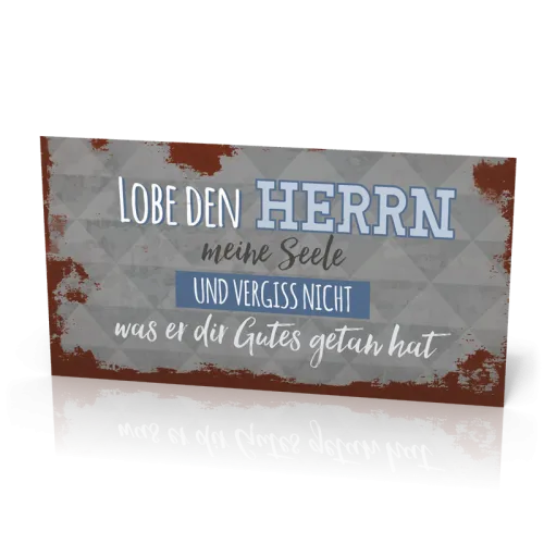 Wandschmuckschild Lobe den Herrn