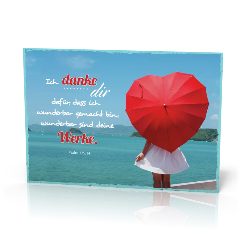 Postkarte Ich danke dir dafür, dass ich - 12 Stück pro Päckchen