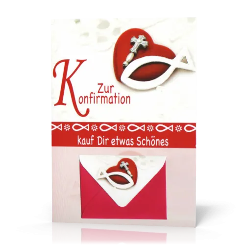 Doppelkarte Konfirmation Kauf Dir etwas Schönes PG5