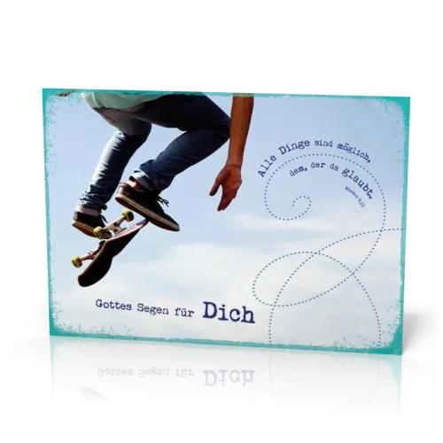 Doppelkarte biblischen Unterricht Skateboarder