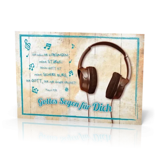 Doppelkarte Einsegnung Kopfhörer