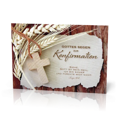 Doppelkarte Konfirmation Holzkreuz