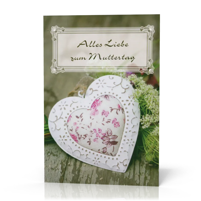 Doppelkarte Muttertag Herz PG4