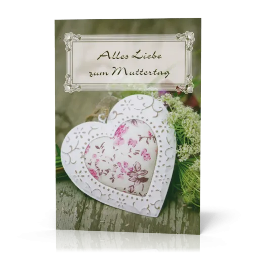Doppelkarte Muttertag Herz PG4
