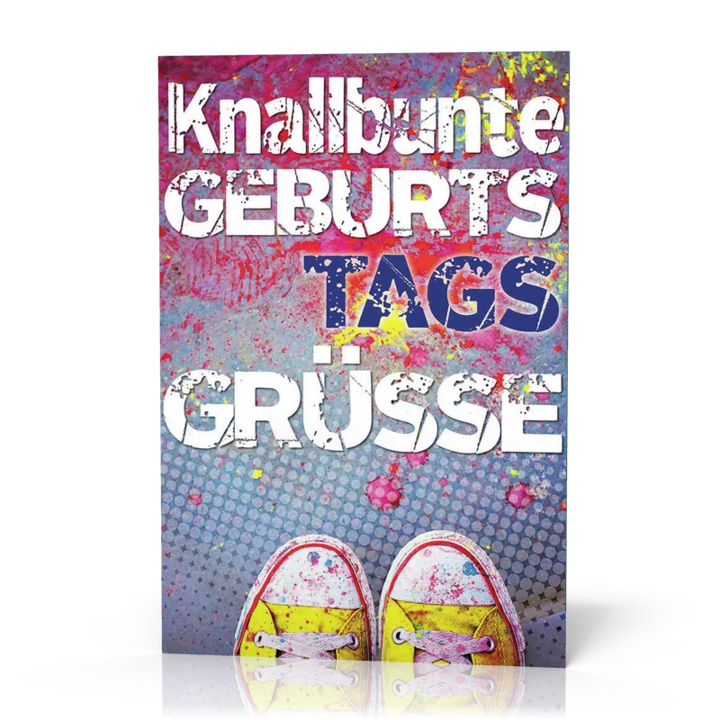 Doppelkarte Knallbunte Schuhe PG11