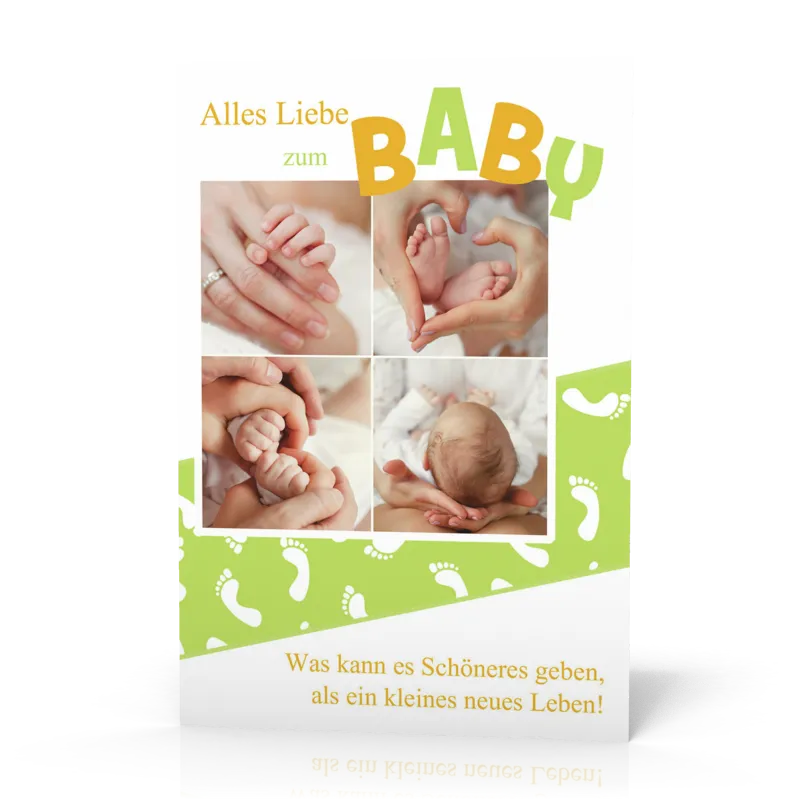 Doppelkarte Kleine Füße große Hand PG11