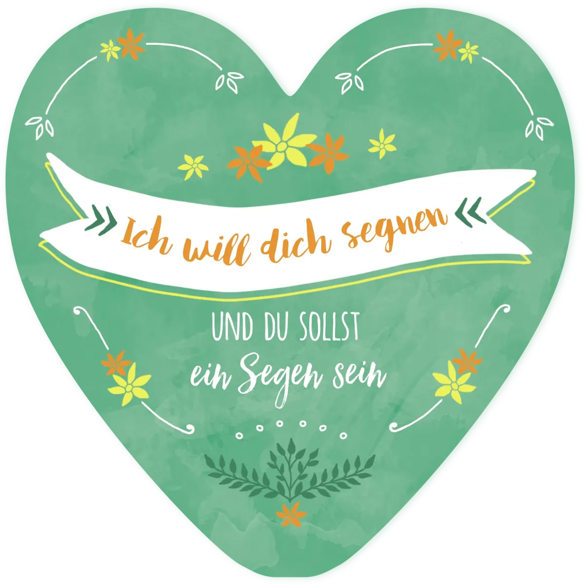 Wandschmuckherz Ich will dich segnen