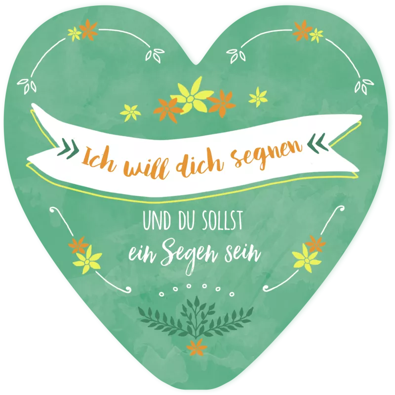 Wandschmuckherz Ich will dich segnen