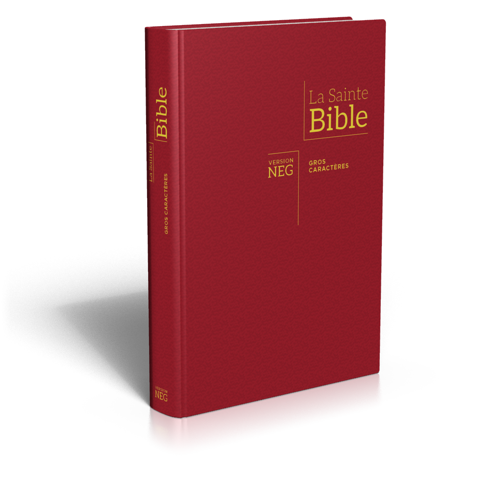 Bible Segond NEG, gros caractères, bordeaux - Couverture rigide, Skyvertex bordeaux