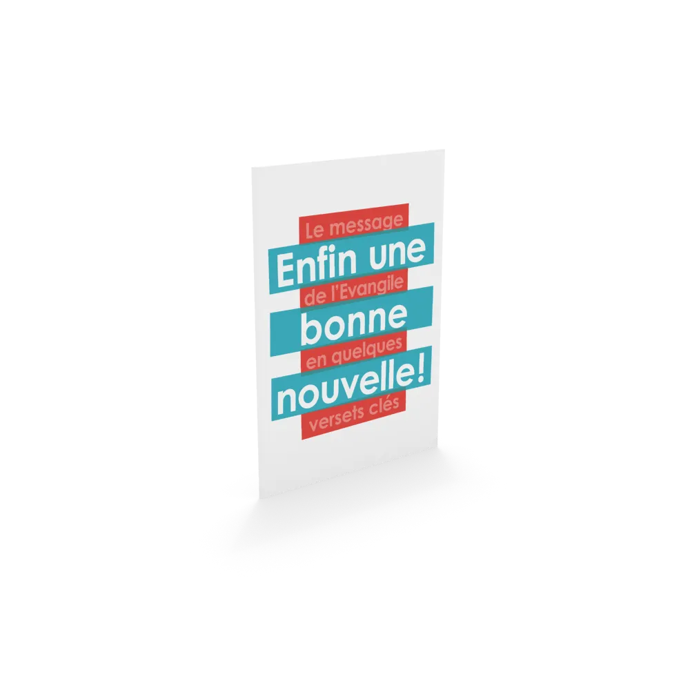 Enfin une bonne nouvelle ! - Le message de L'Évangile en quelques versets clés