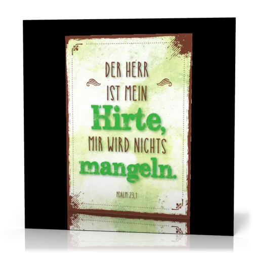 PK Retro Der Herr ist mein Hirte - 12 Stück pro Kärtchen