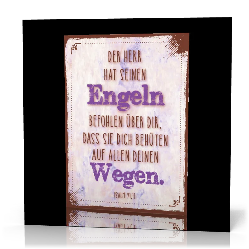 PK Retro Der Herr hat seinen Engeln - 12 Stück pro Kärtchen