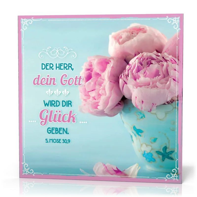 Metalltafel Der HERR, Gott wird dir Glüc - 13 x 13 cm