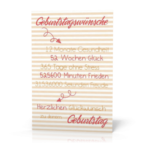 Doppelkarte Geburtstagswünsche PG11