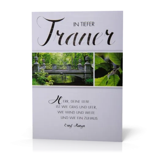Doppelkarte Trauer Herr, deine Liebe... PG5