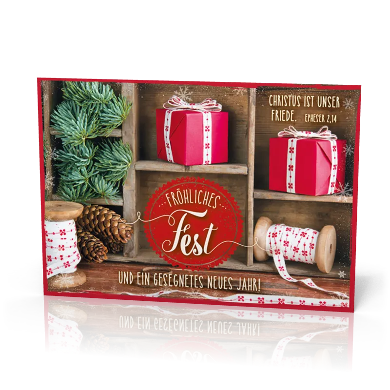 Doppelkarte Weihnachten Setzkasten