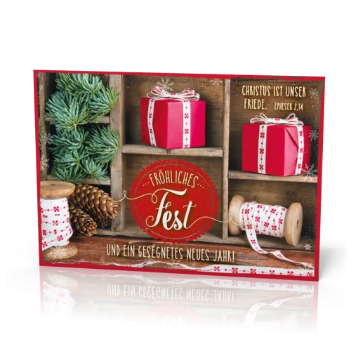 Doppelkarte Weihnachten Setzkasten