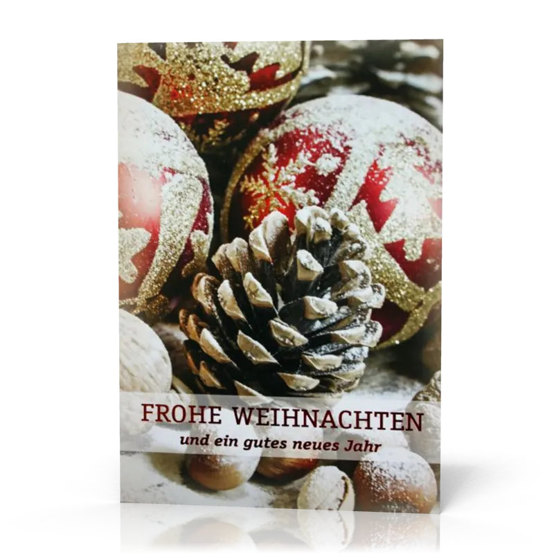 Doppelkarte Weihnachten Tannenzapfen PG4