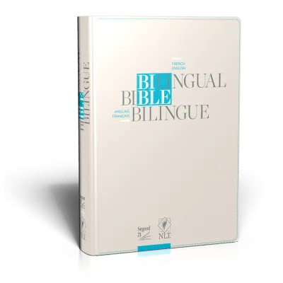 Bilingue français/anglais, Bible, Segond 21/NLT - beige, couverture souple, vivella, avec zipper